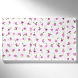 Badge D'identification Belle Lavande Purple Daisy Design