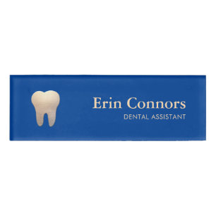 Badge D'identification Bleu Dental Assistant Dentist Dentist Nom du logo