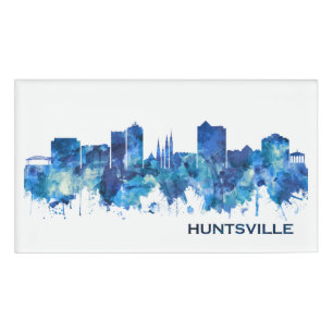 Badge D'identification Bleu Skyline Huntsville Alabama