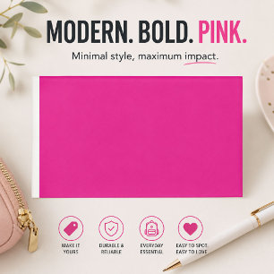 Badge D'identification Bloc de couleur minimaliste rose moderne