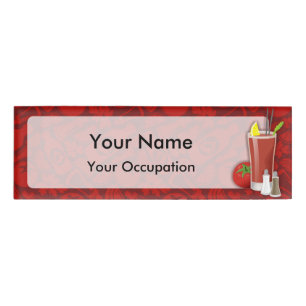 Badge D'identification Bloody Mary nom du cocktail tag