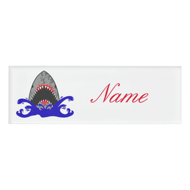 Badge D'identification Bloody Shark Jaws Thunder_Cove (Devant)