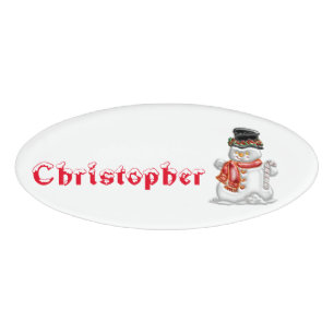 Badge D'identification Bonhomme de neige