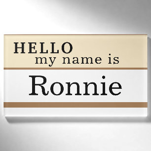 Badge D'identification Bonjour étiquette de nom personnalisée