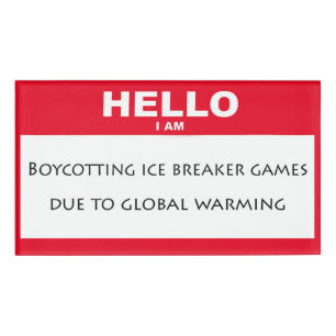 Badge D'identification Bonjour, je boycotte les brise-glace