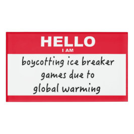 Badge D'identification Bonjour, je boycotte les brise-glace