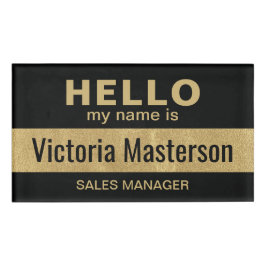 Badge D'identification Bonjour Mon Nom Est - Employé Personnalisé