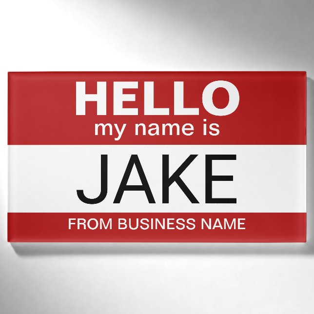 Badge D'identification Bonjour Mon nom est Jake - drôle costume halloween (Devant)
