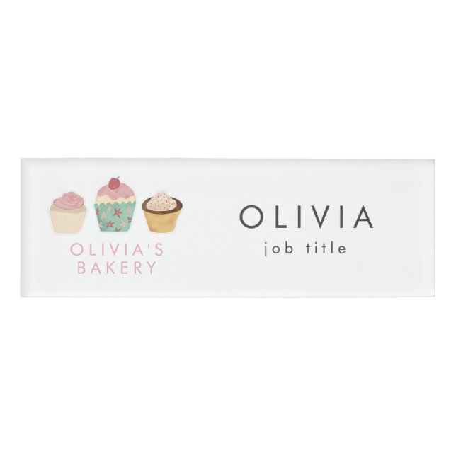 Badge D'identification Boulangerie Cupcake (Devant)
