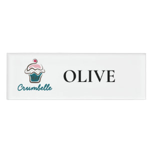 Badge D'identification Boulangerie Cupcake personnalisée Logo Nom commerc