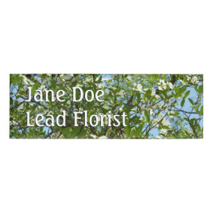 Badge D'identification Branche of Dogwood Blossoms Spring Trees
