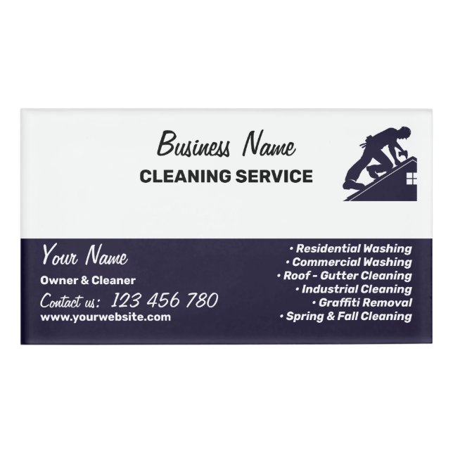 Badge D'identification Branding For Pressure Washing Cleaning Business (Devant)