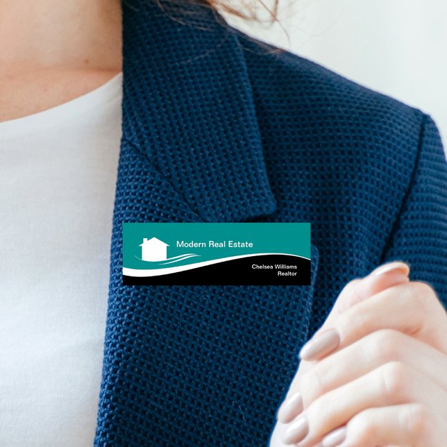 Badge D'identification Bureau immobilier de Realtor moderne (Créateur téléchargé)