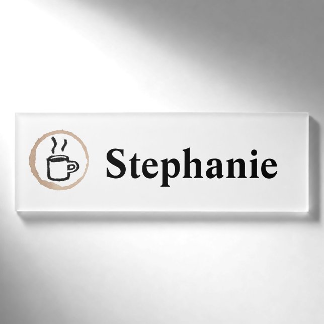 Badge D'identification Café personnalisé de barman de café (Devant)