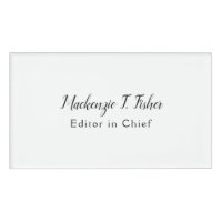 Calligraphie classique Élégante Plaque blanche sim