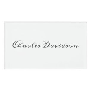 Badge D'identification Calligraphie minimaliste moderne professionnelle