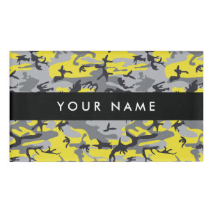 Badge D'identification Camo jaune et gris, Camouflage, Militaire, Armée