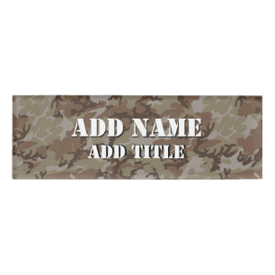 Badge D'identification Camouflage militaire du désert de Woodland