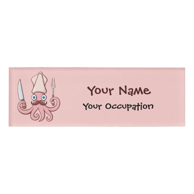 Badge D'identification Caricature du chef calmar (Devant)