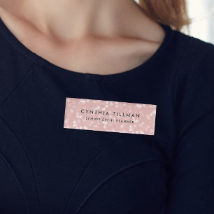 Badge D'identification Champagne rose