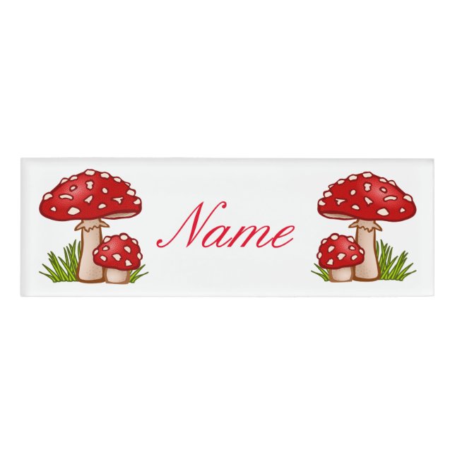 Badge D'identification Champignons de la Red Amanita Thunder_Cove (Devant)