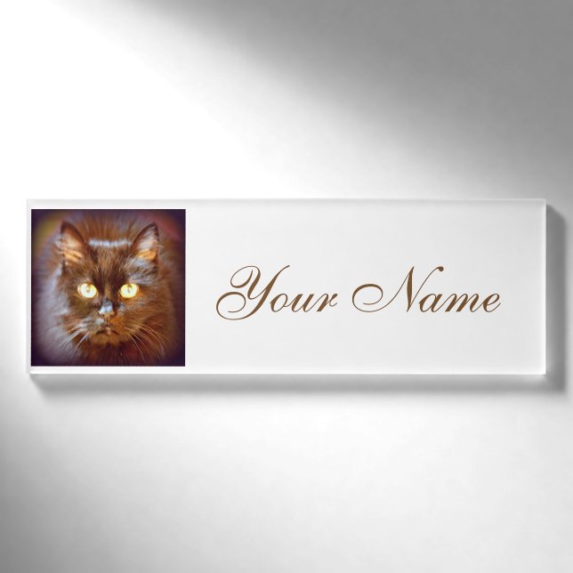 Badge D'identification chat noir (Devant)