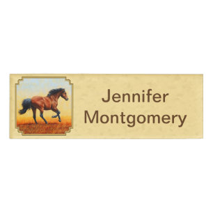 Badge D'identification Cheval de la baie de course Jaune