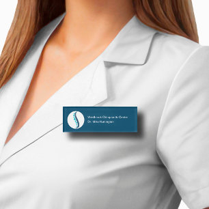 Badge D'identification Chiropracor Médicale Office Personnel Nom moderne