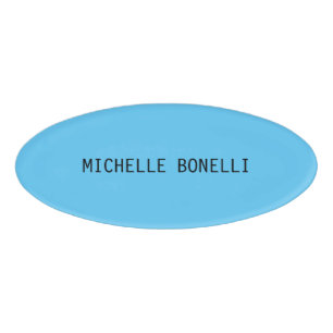 Badge D'identification Ciel Bleu Plaine Lisible Moderne