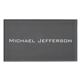 Badge D'identification Classical Creative Trendy Dark Grey & White