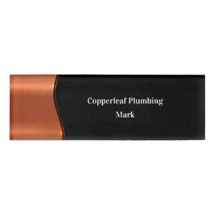 Badge D'identification Classy Cuivre Couleur Plumber Nom du personnel Tag