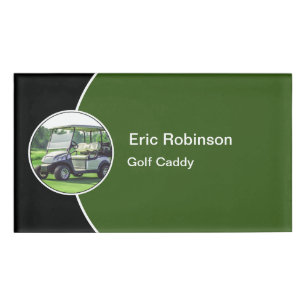 Badge D'identification Classy Golf Caddy Nom Tags Design