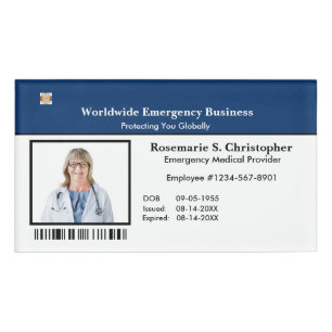 Badge D'identification Code-barres de la carte d'identité de l'employé