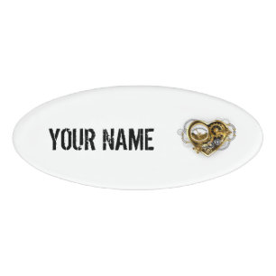 Badge D'identification Coeur vapeur avec un manomètre