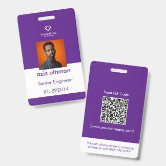 Badge d'identification corporatif Deep Purple