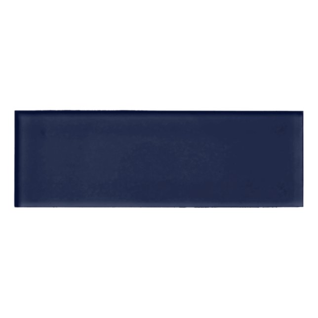 Badge D'identification Couleur solide bleu marine de minuit (Devant)