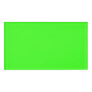 Badge D'identification Couleur solide verte néon Classique