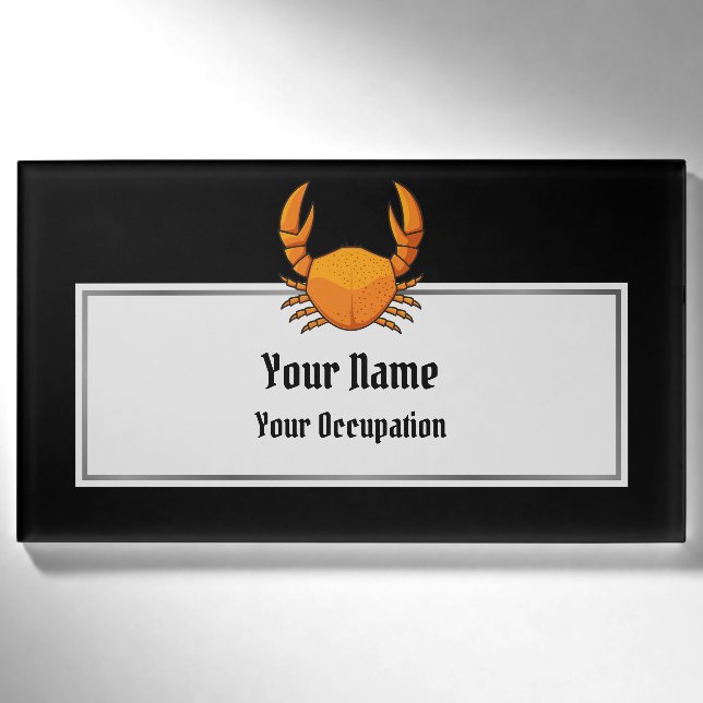 Badge D'identification Crab orange (Devant)