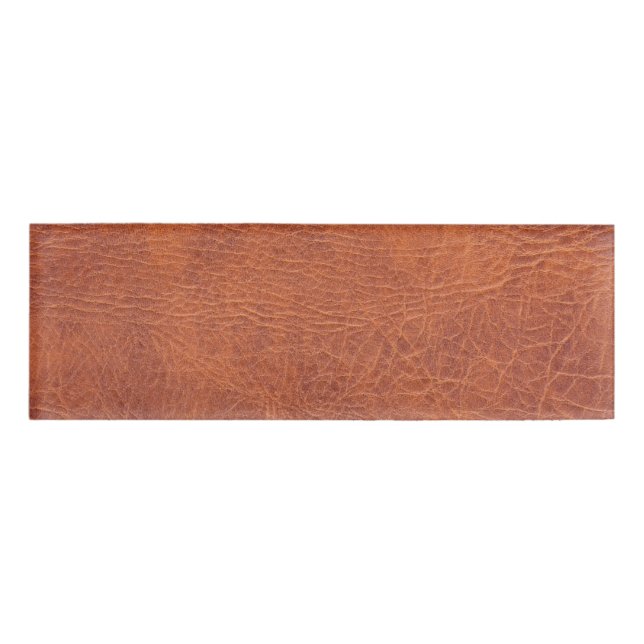 Badge D'identification Cuir Brown (Devant)