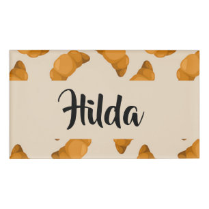 Badge D'identification Custom Brown Croissants