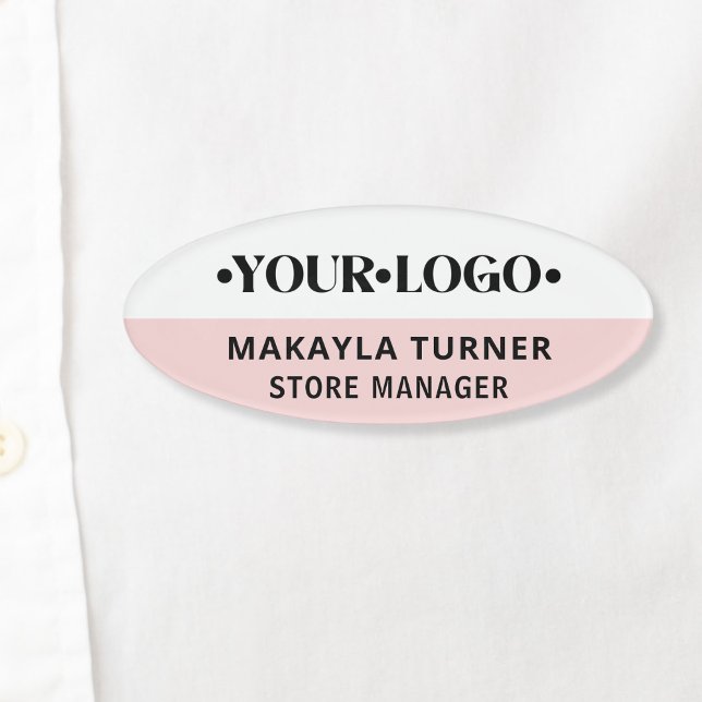 Badge D'identification Custom Logo Employee Pink (Créateur téléchargé)