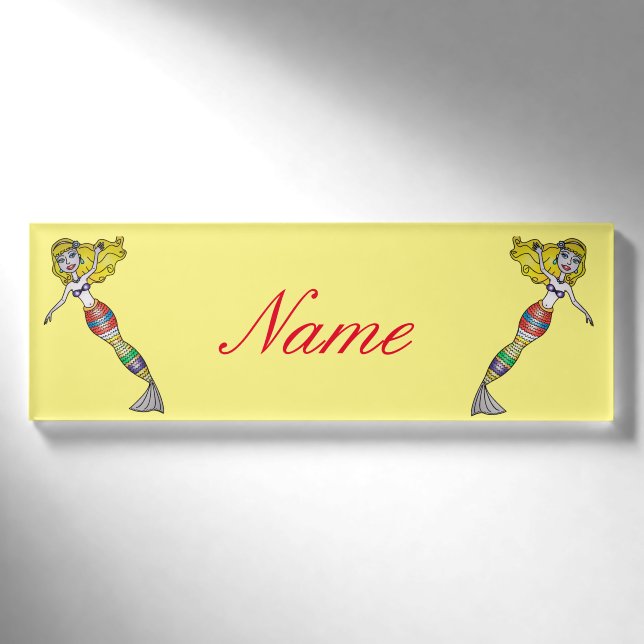 Badge D'identification Cute Blonde Mermaid Thunder_Cove (Devant)
