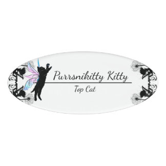 Badge D'identification Dandelion de chat cosmique
