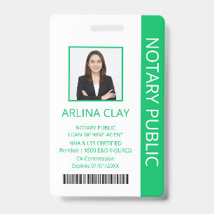 Badge d'identification de l'agent de signature de
