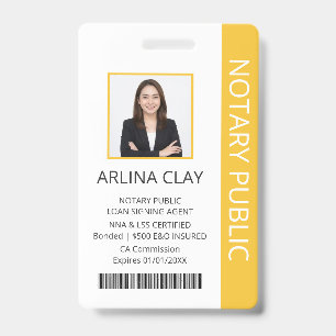 Badge d'identification de l'agent de signature de