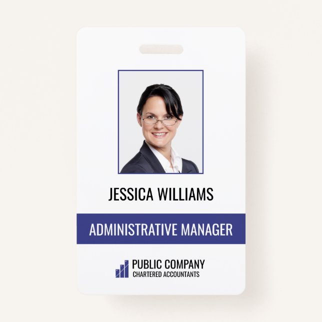 Badge d'identification de l'employé du personnel d (Devant)