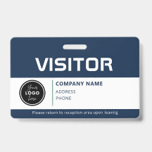 Badge d'identification de passe visiteur moderne b