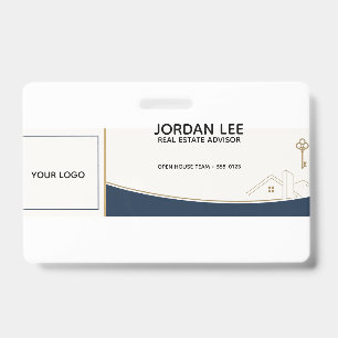 Badge d'identification de personnel d'agent immobi