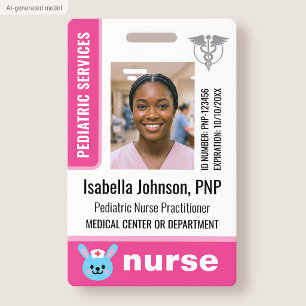 Badge d'identification de photo de logo de lapin r
