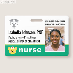 Badge d'identification de photo de logo d'ours ver